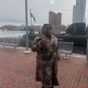 Leopard Print Long Coat
